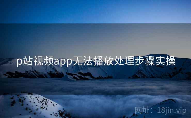 p站视频app无法播放处理步骤实操